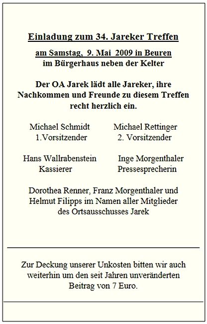 Einladung zum Jareker Treffen 2009 - Seite 2