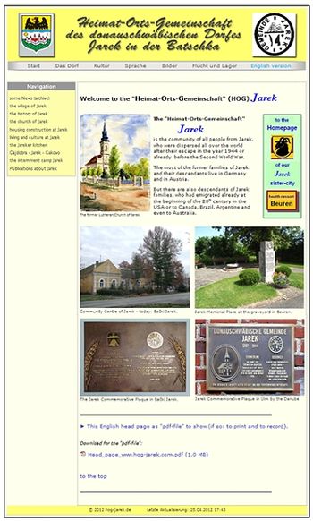 The English version of the new homepage Jarek.